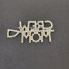 CREW MOM with Sparkly Crystal OAR Pin (with clear oar blade and black oar handle) - Image 3
