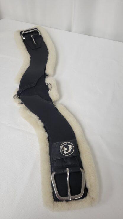 Total Saddle Fit Shoulder Relief Western Cinch, Black, wool fleece,  30" EUC - Image 8