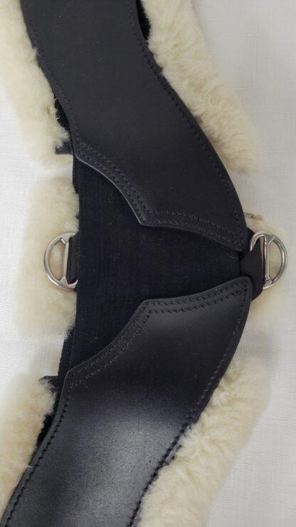 Total Saddle Fit Shoulder Relief Western Cinch, Black, wool fleece,  30" EUC - Image 5