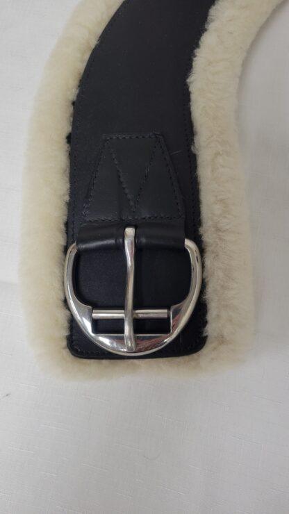 Total Saddle Fit Shoulder Relief Western Cinch, Black, wool fleece,  30" EUC - Image 3