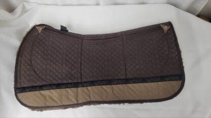 Edix Sheepskin Western Treeless Saddle Pad with shims - brown - L
