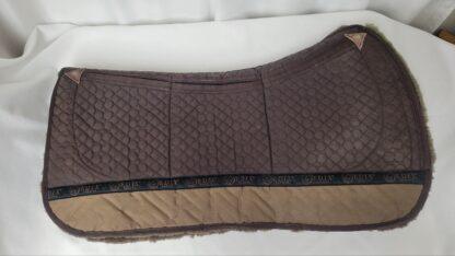 Edix Sheepskin Western Treeless Saddle Pad with shims - brown - L - Image 2