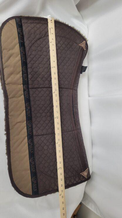 Edix Sheepskin Western Treeless Saddle Pad with shims - brown - L - Image 10