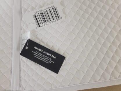Horseware White Dressage Saddle Pad Rambo Handy Pad heavy cotton pad - New, with tags! - Image 5
