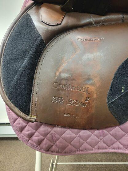 Duett Companion 2 Foxhunter A/P Trail English Saddle - 34 (wide), 17.5" seat, brown leather - Image 12