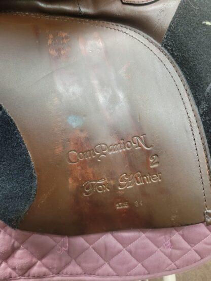 Duett Companion 2 Foxhunter A/P Trail English Saddle - 34 (wide), 17.5" seat, brown leather - Image 8