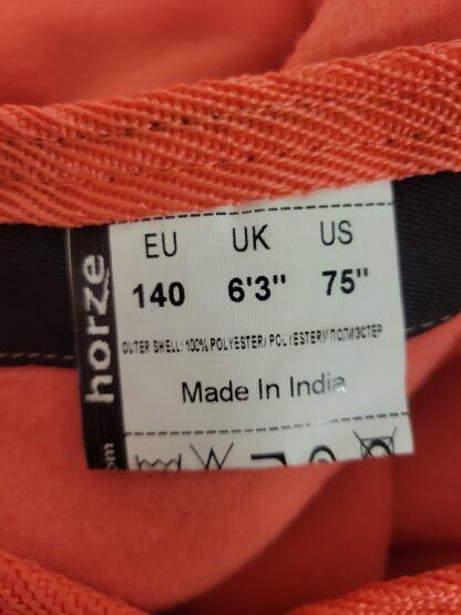 Horze Fleece Cooler, sz 75, orangey coral color, with silver piping,  EUC - Image 2