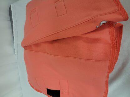 Horze Fleece Cooler, sz 75, orangey coral color, with silver piping,  EUC - Image 4