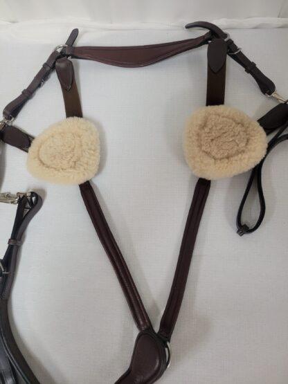 HDR Pro 5 Point Elastic Breastplate, Brown Leather, Cob Size - Image 4