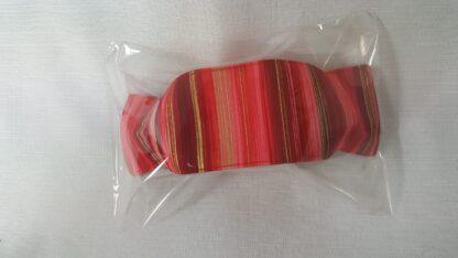 Face Mask - Adult Size Medium - Holiday Red w/ Gold Stripes