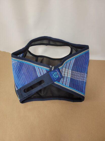 Kensington UViator Horse Size Fly Mask — Blue Plaid Catchmask - no ears - Image 3