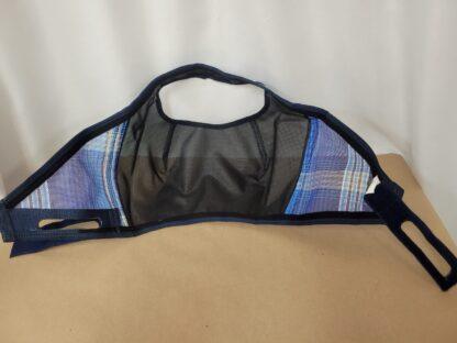 Kensington UViator Horse Size Fly Mask — Blue Plaid Catchmask - no ears - Image 4