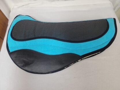 PRI Platinum Faux Suede Barrel Saddle Pad -Turquoise Blue