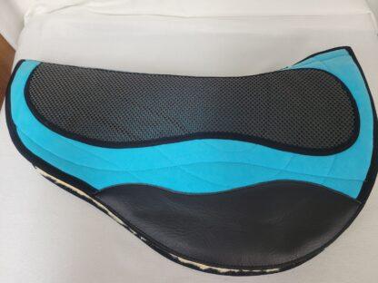 PRI Platinum Faux Suede Barrel Saddle Pad -Turquoise Blue - Image 4