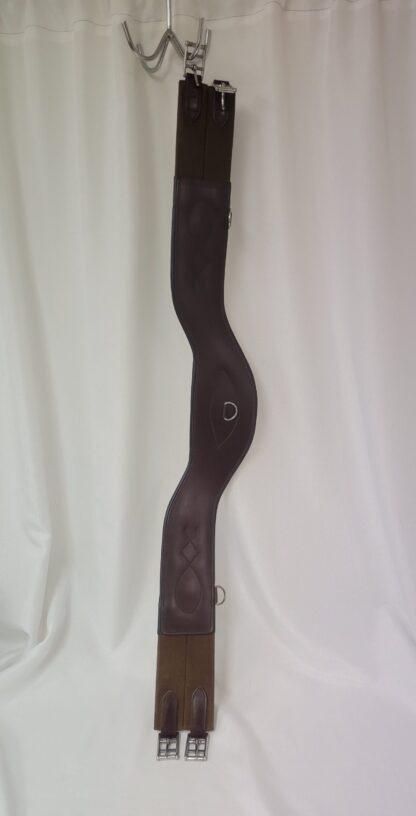 Total Saddle Fit Shoulder Relief English Jump & AP Girth - Brown Leather 48 in