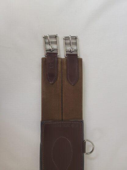 Total Saddle Fit Shoulder Relief English Jump & AP Girth - Brown Leather 48 in - Image 4