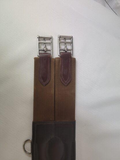 Total Saddle Fit Shoulder Relief English Jump & AP Girth - Brown Leather 48 in - Image 5