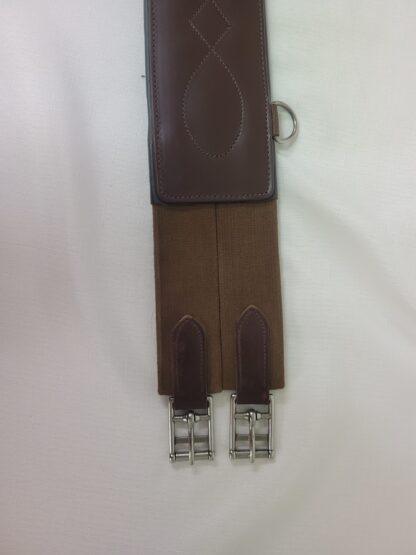 Total Saddle Fit Shoulder Relief English Jump & AP Girth - Brown Leather 48 in - Image 6